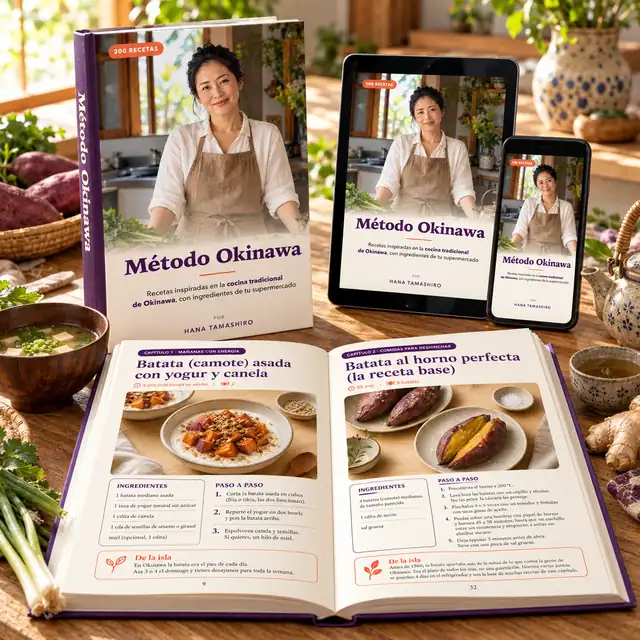 El libro Método Okinawa abierto, en tablet y en celular