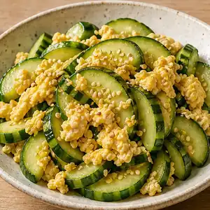 Champurú de pepino con huevo